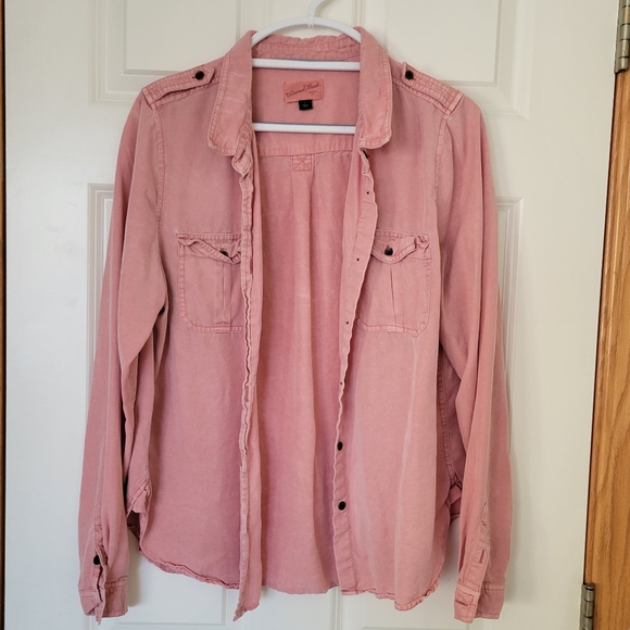 Pink Denim Button Up - Picture 2 of 6